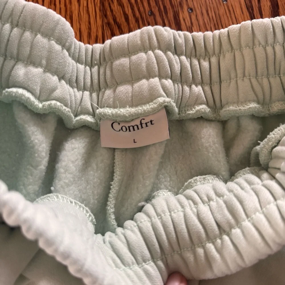 Cmfrt Collection Pastel Edit Mint Green Sweatpants Size Large NWOT Men Women - Picture 8 of 9